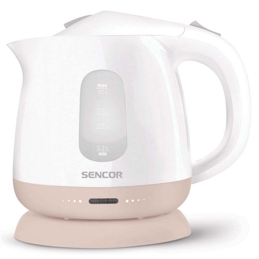 Sencor - Czajnik 1 l 1100W/230V biały/różowy
