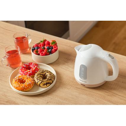 Sencor - Czajnik 1 l 1100W/230V biały/różowy