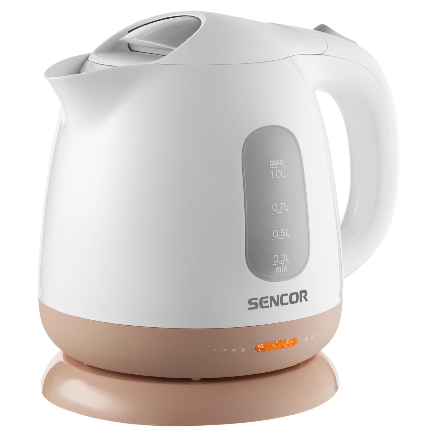 Sencor - Czajnik 1 l 1100W/230V biały/różowy