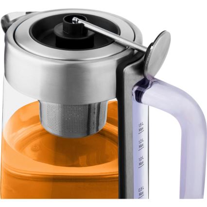 Sencor - Czajnik elektryczny z regulacją temperatury 1,5 l 1500 W/230 V, stal nierdzewna