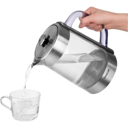 Sencor - Czajnik elektryczny z regulacją temperatury 1,5 l 1500 W/230 V, stal nierdzewna