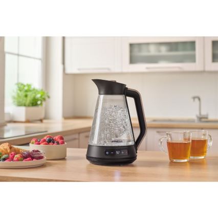 Sencor - Czajnik elektryczny z regulacją temperatury 1,5 l 2150W/230V czarny/różowe złoto