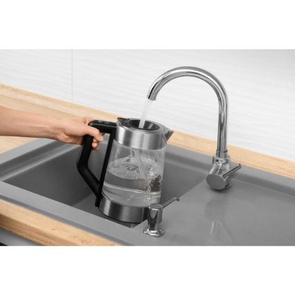 Sencor - Czajnik elektryczny z regulacją temperatury 1,7 l 2200W/230V matowy chrom/czarny