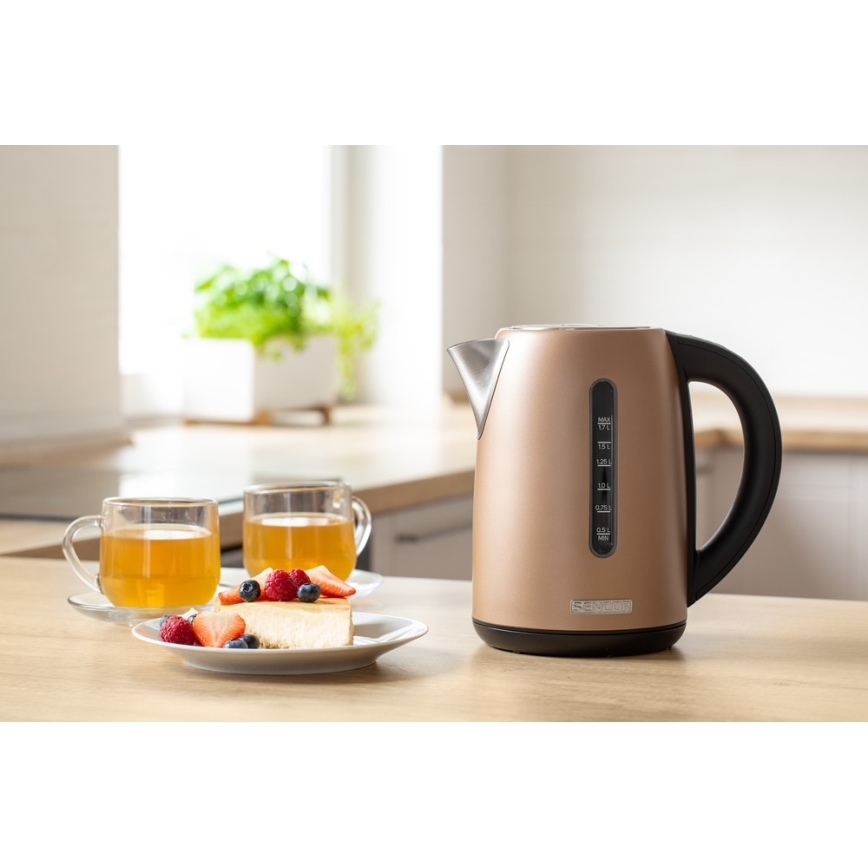 Sencor - Czajnik z termoregulacją 1,7 l 2150W/230V brązowy