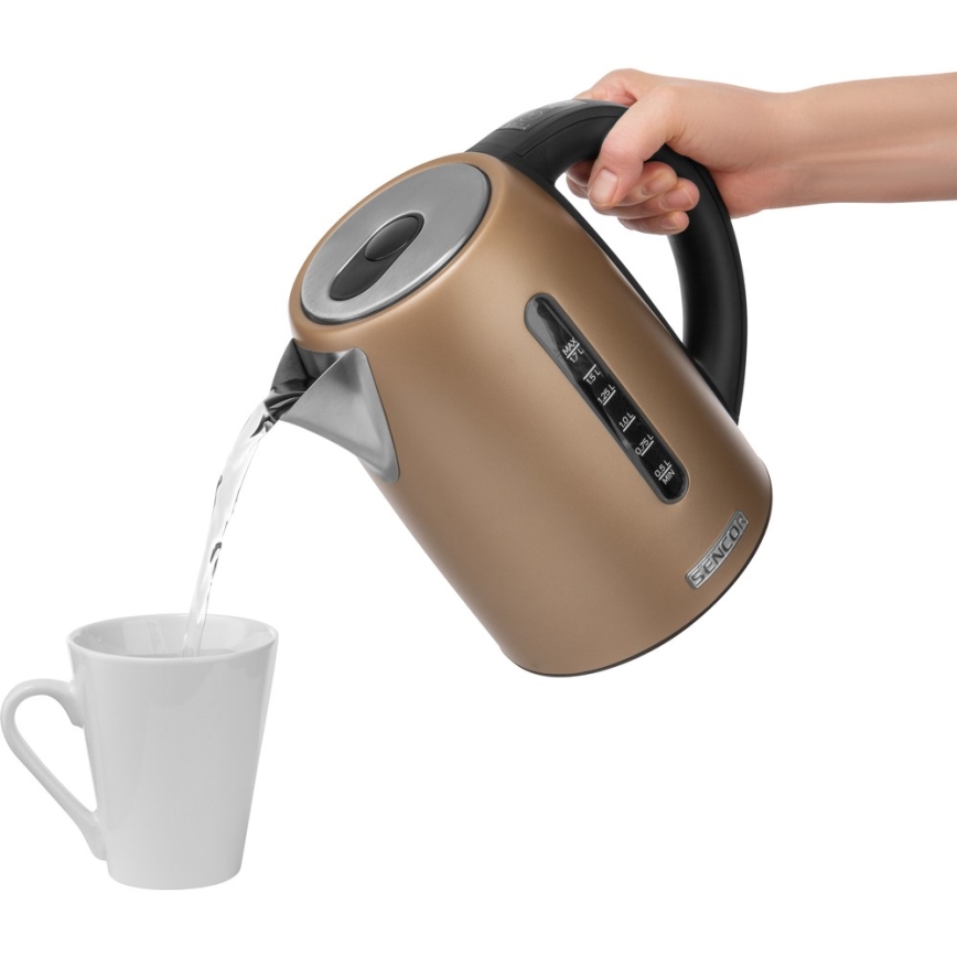Sencor - Czajnik z termoregulacją 1,7 l 2150W/230V brązowy
