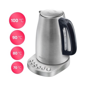 Sencor - Czajnik z termoregulacją 1,7 l 2200W/230V stal nierdzewna
