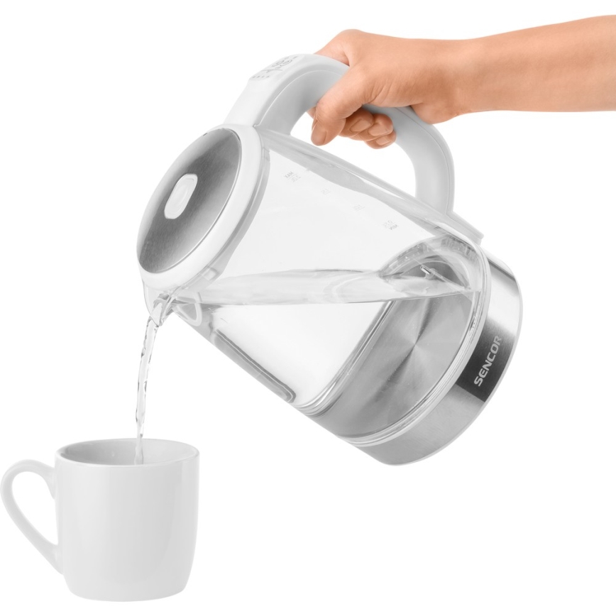 Sencor - Czajnik z termoregulacją 2 l 2200W/230V biały