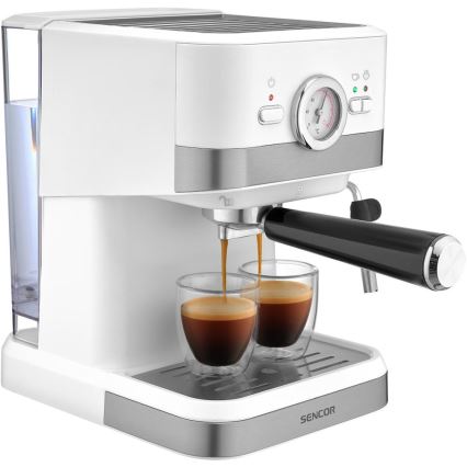 Sencor - Ekspres do kawy ciśnieniowy 1050W/230V biały/matowy chrom
