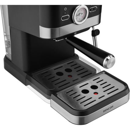 Sencor - Ekspres do kawy ciśnieniowy 1050W/230V czarny/matowy chrom