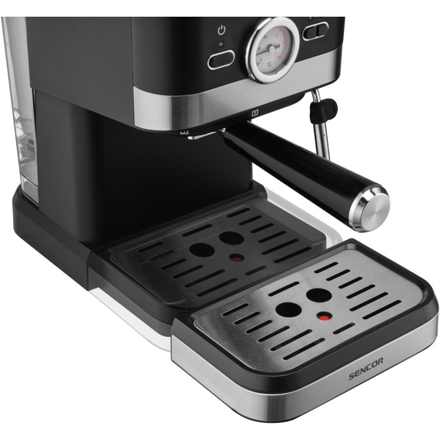 Sencor - Ekspres do kawy ciśnieniowy 1050W/230V czarny/matowy chrom