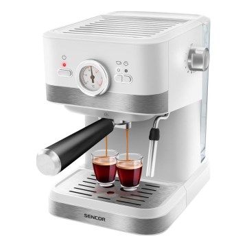 Sencor - Ekspres do kawy ciśnieniowy 1050W/230V biały/matowy chrom