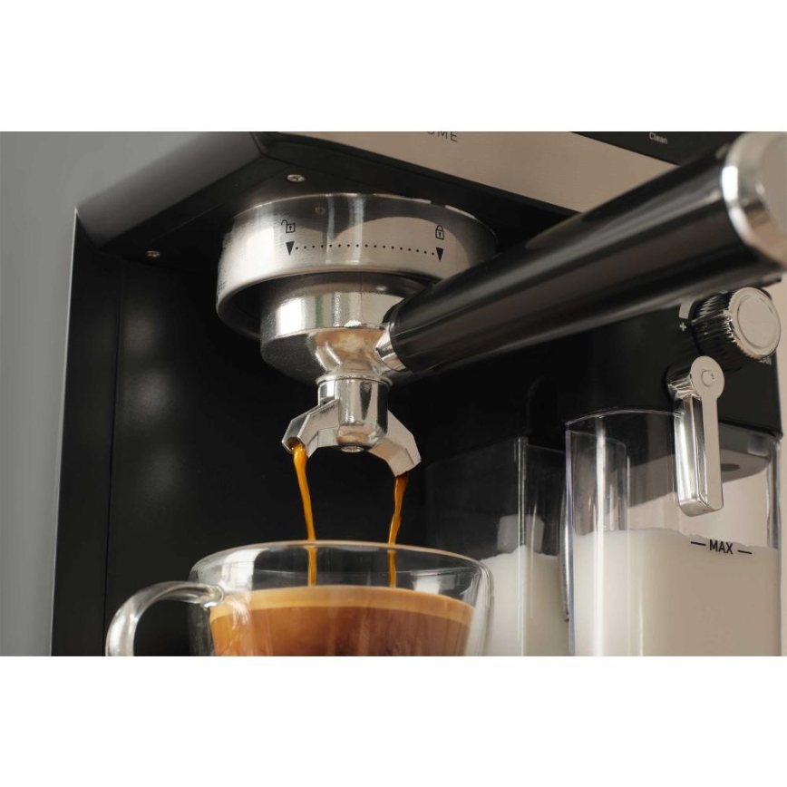 Sencor - Ekspres kolbowy do espresso 1350W/230V czarny/matowy chrom