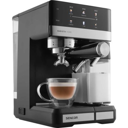 Sencor - Ekspres kolbowy do espresso 1350W/230V czarny/matowy chrom