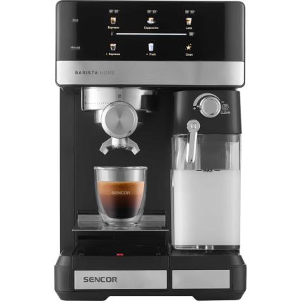 Sencor - Ekspres kolbowy do espresso 1350W/230V czarny/matowy chrom