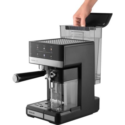 Sencor - Ekspres kolbowy do espresso 1350W/230V czarny/matowy chrom
