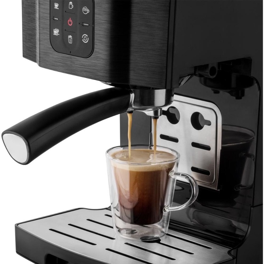 Sencor - Ekspres kolbowy do espresso 1450W/230V czarny/matowy chrom
