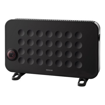 Sencor - Elektryczny grzejnik przestrzenny/konwektor 750/1250/2000W/230V termostat IP24 czarny