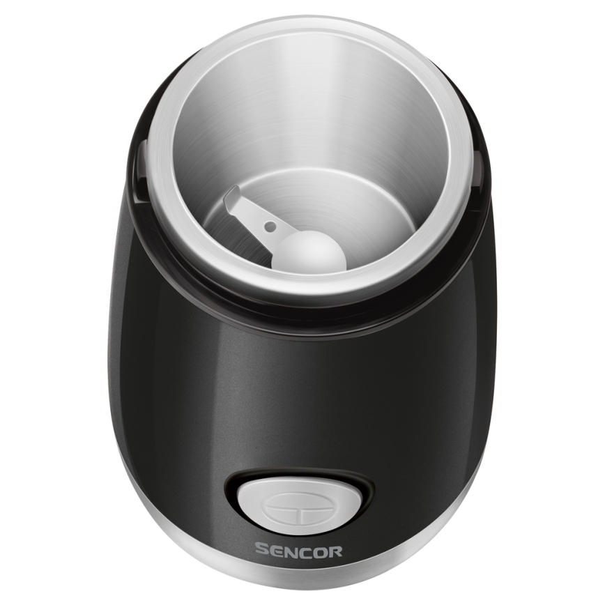 Sencor - Elektryczny młynek do kawy 60 g 150W/230V czarny/matowy chrom