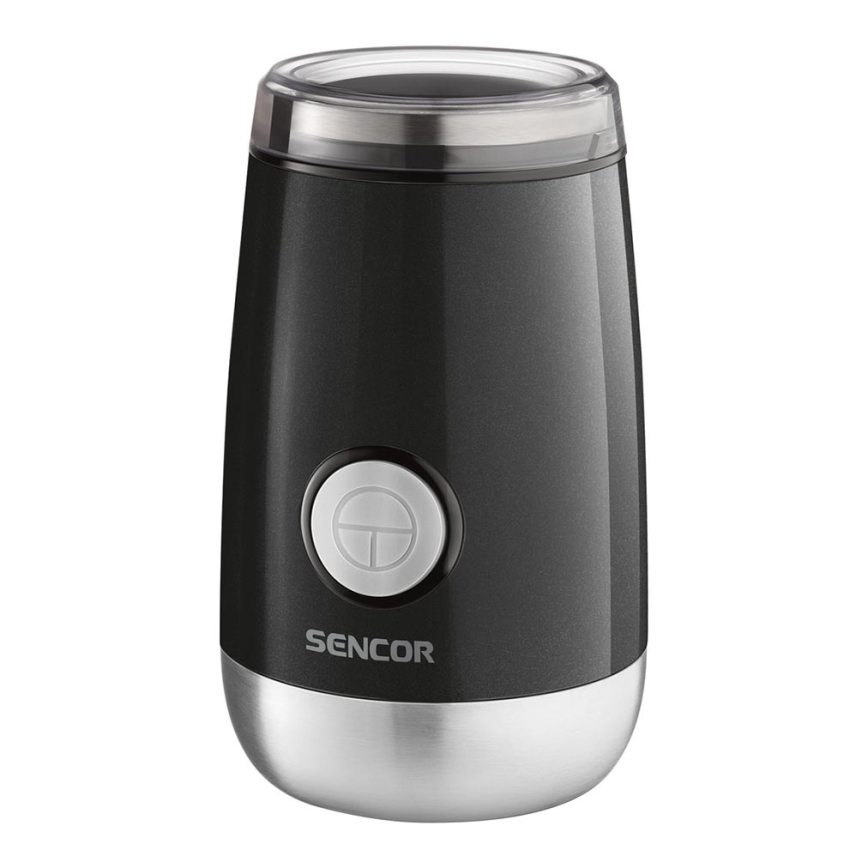 Sencor - Elektryczny młynek do kawy 60 g 150W/230V czarny/matowy chrom