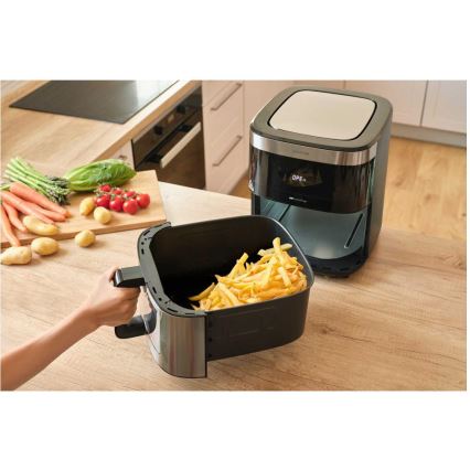 Sencor - Frytkownica beztłuszczowa 9 l 1700W/230V czarna/matowy chrom