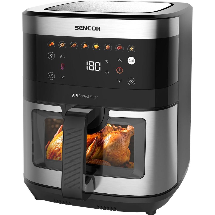 Sencor - Frytkownica beztłuszczowa 9 l 1700W/230V czarna/matowy chrom