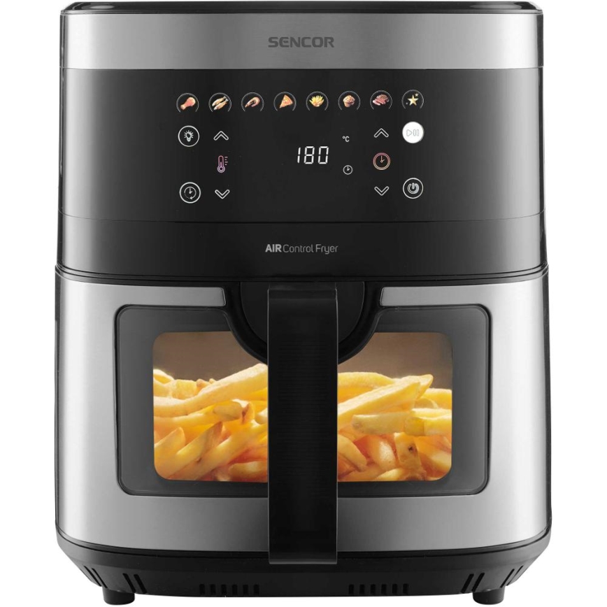 Sencor - Frytkownica beztłuszczowa 9 l 1700W/230V czarna/matowy chrom