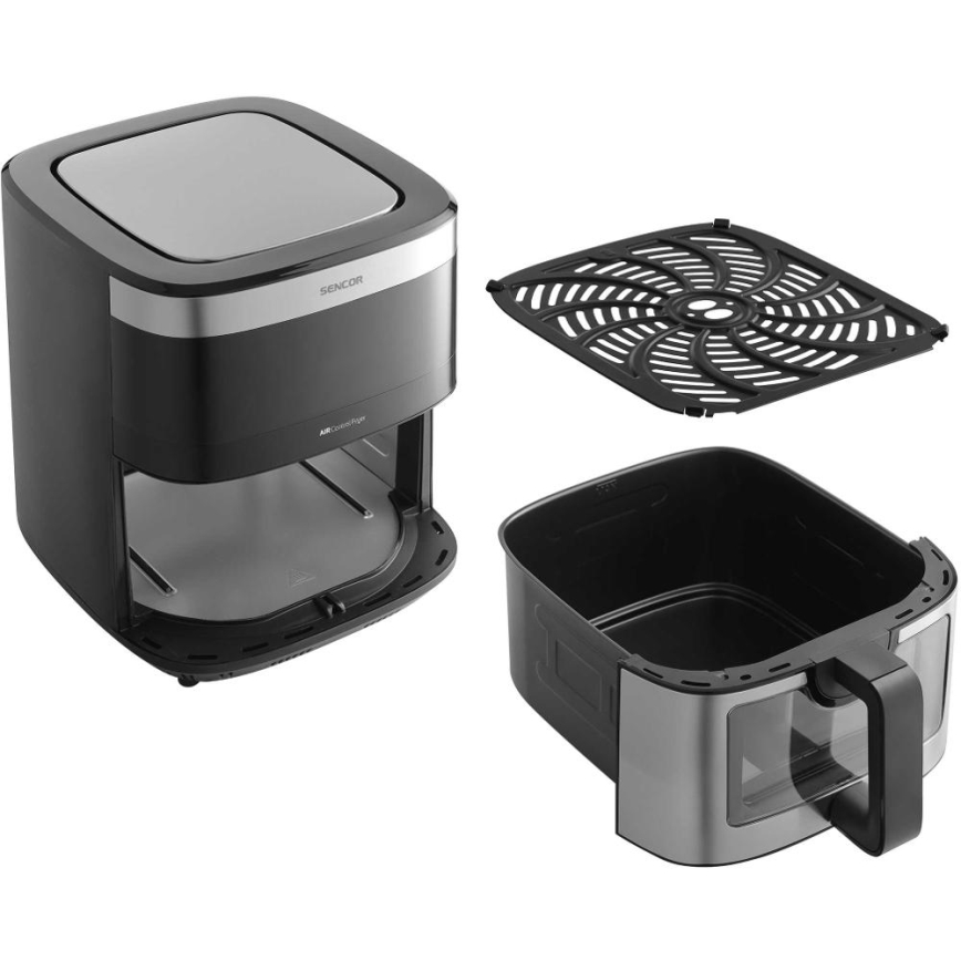 Sencor - Frytkownica beztłuszczowa 9 l 1700W/230V czarna/matowy chrom