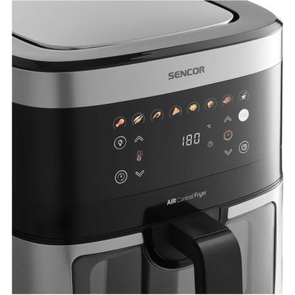 Sencor - Frytkownica beztłuszczowa 9 l 1700W/230V czarna/matowy chrom