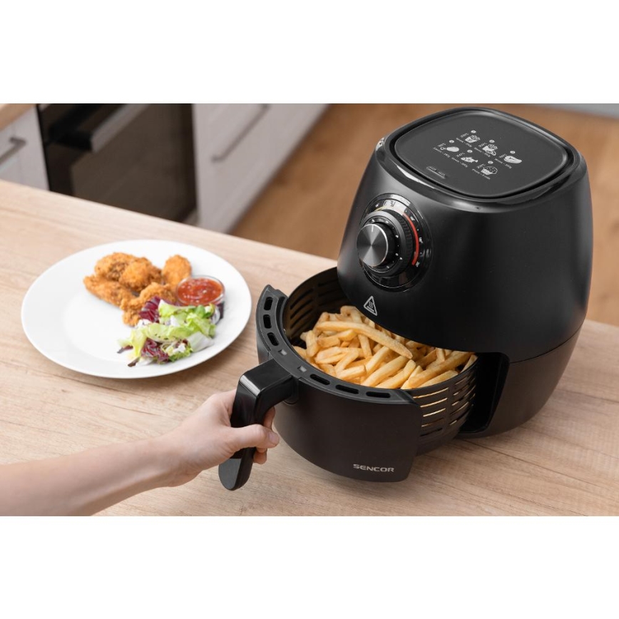 Sencor - Frytkownica na gorące powietrze 3,5 l 1300W/230V czarny