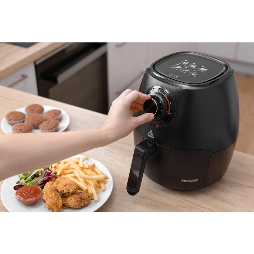 Sencor - Frytkownica na gorące powietrze 3,5 l 1300W/230V czarny