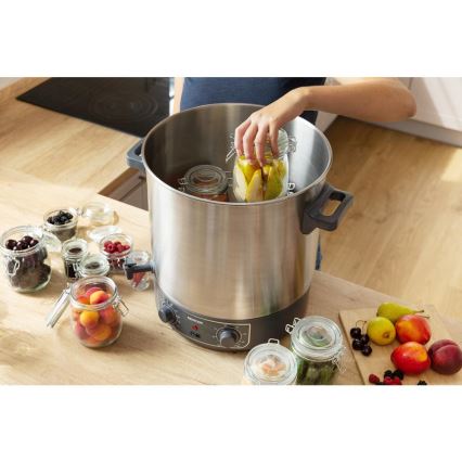 Sencor - Garnek do przetworów 27 l 1800W/230V stal nierdzewna/szary