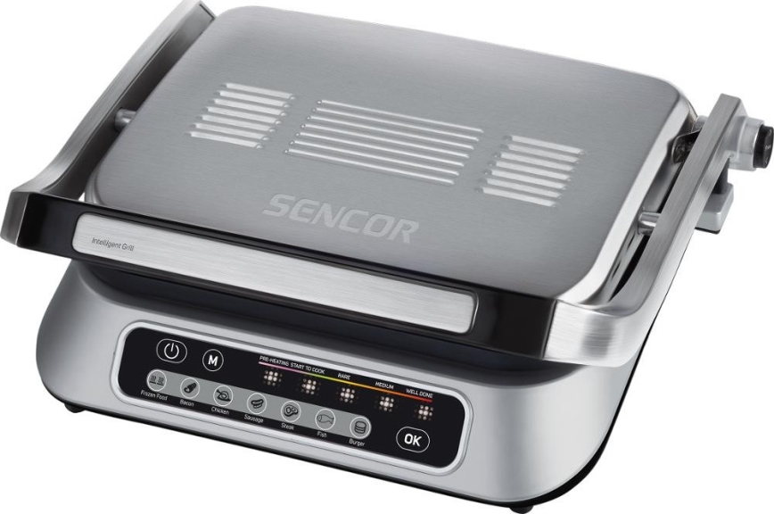 Sencor - Grill elektryczny 2100W/230V matowy chrom
