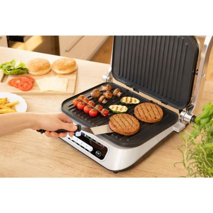 Sencor - Grill elektryczny 2100W/230V matowy chrom
