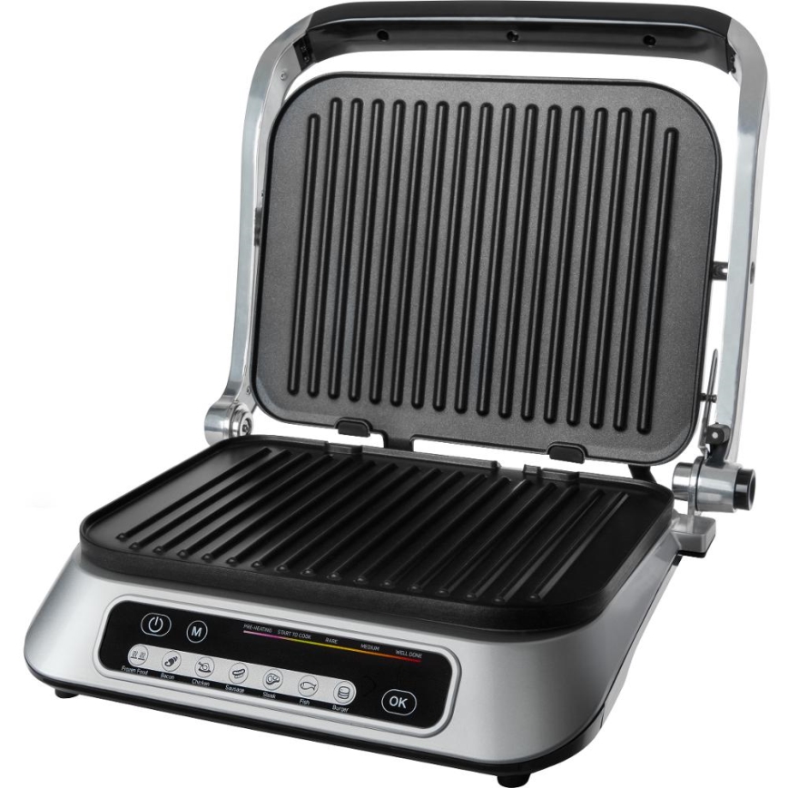 Sencor - Grill elektryczny 2100W/230V matowy chrom