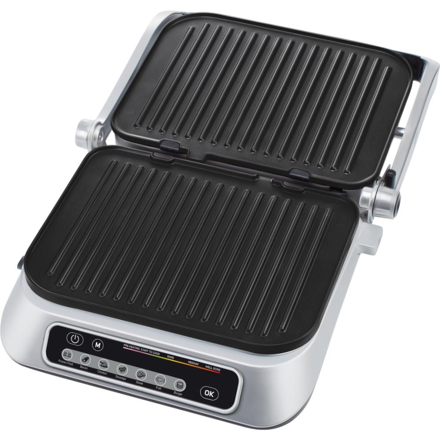 Sencor - Grill elektryczny 2100W/230V matowy chrom