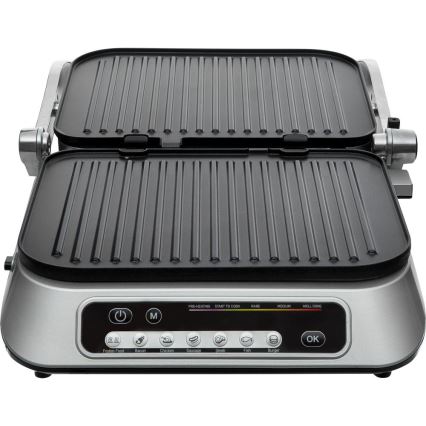 Sencor - Grill elektryczny 2100W/230V matowy chrom