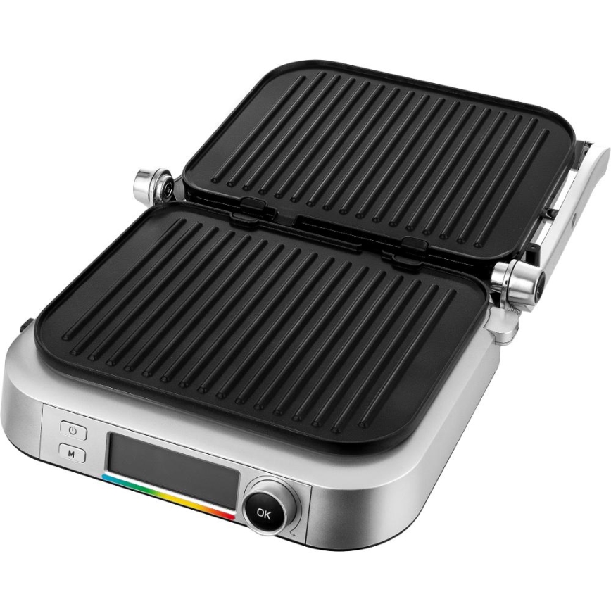 Sencor - Grill elektryczny 2100W/230V matowy chrom
