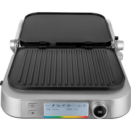 Sencor - Grill elektryczny 2100W/230V matowy chrom