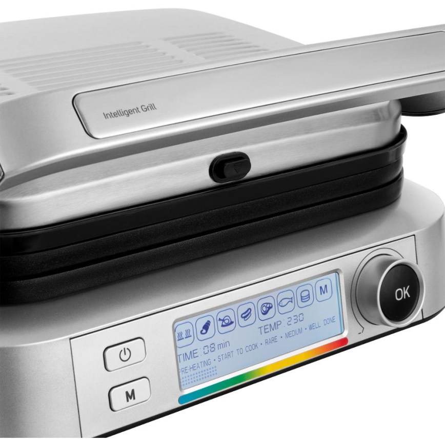 Sencor - Grill elektryczny 2100W/230V matowy chrom