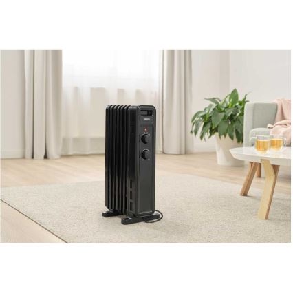 Sencor - Grzejnik olejowy 7-żebrowy 600/900/1500W/230V czarny