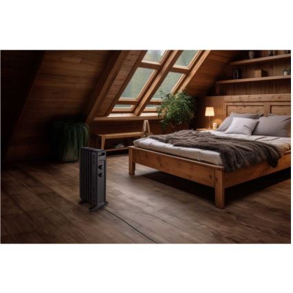 Sencor - Grzejnik olejowy 7-żebrowy 600/900/1500W/230V czarny