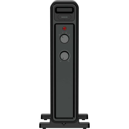 Sencor - Grzejnik olejowy 7-żebrowy 600/900/1500W/230V czarny