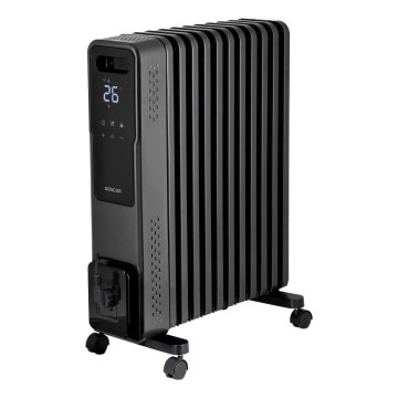 Sencor - Grzejnik olejowy z 11 żebrami 1000/1200/2400W/230V Wi-Fi czarny