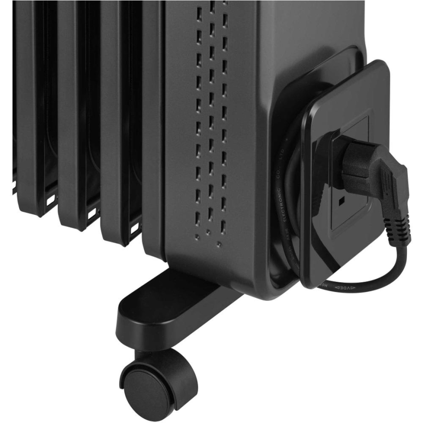 Sencor - Grzejnik olejowy z 11 żebrami 1000/1200/2400W/230V Wi-Fi czarny