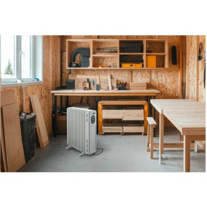 Sencor - Grzejnik olejowy z 13 żebrami 1000/2500W/230V biały + pilot zdalnego sterowania