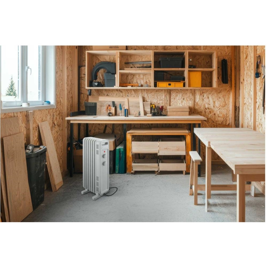 Sencor - grzejnik olejowy z 7 żebrami 600/900/1500 W/230 V biały