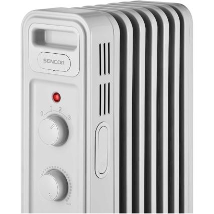 Sencor - grzejnik olejowy z 7 żebrami 600/900/1500 W/230 V biały