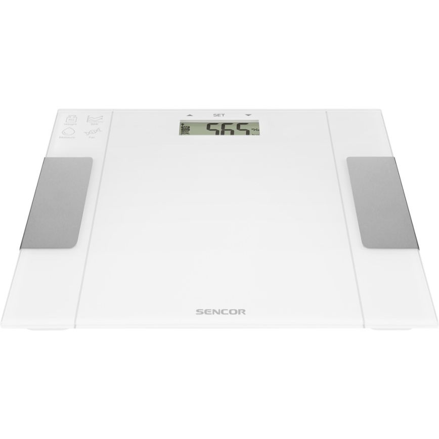 Sencor - Inteligentna osobista waga fitness 1xCR2032 biała