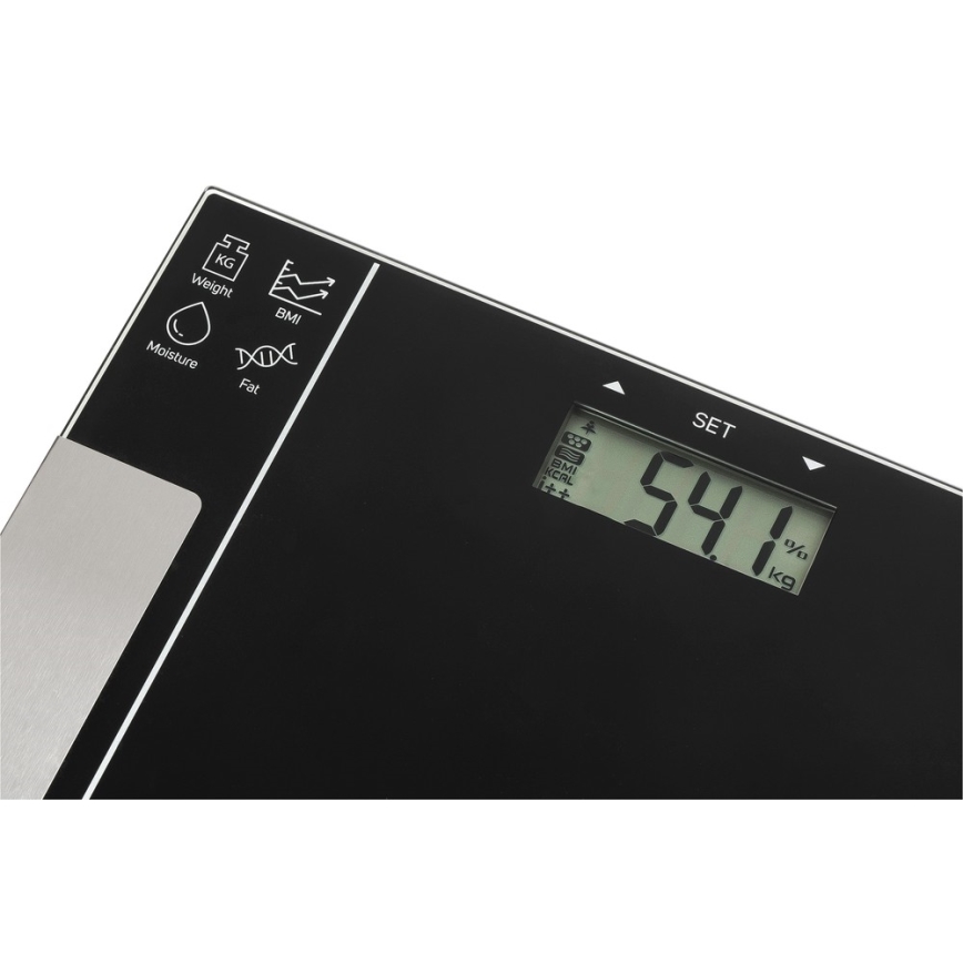 Sencor - Inteligentna osobista waga fitness 1xCR2032 czarna