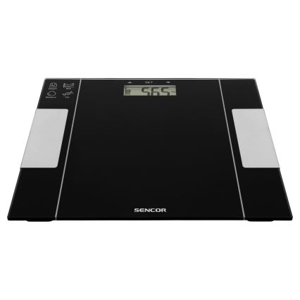 Sencor - Inteligentna osobista waga fitness 1xCR2032 czarna